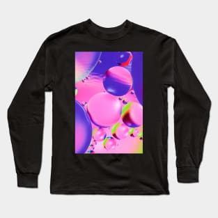 Colorful close up of oil drops in water Long Sleeve T-Shirt